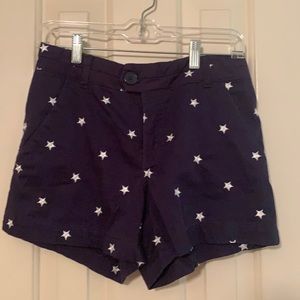 Navy shorts with white stars